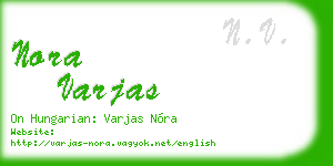 nora varjas business card